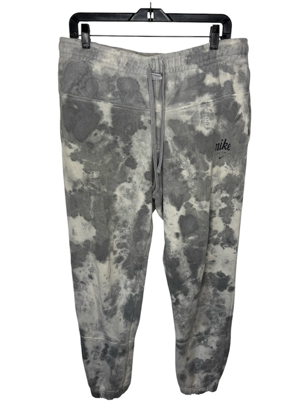Nike Sportswear Club Fleece Tie-Dye Jogger Pants Men’s L Gray White Loungewear